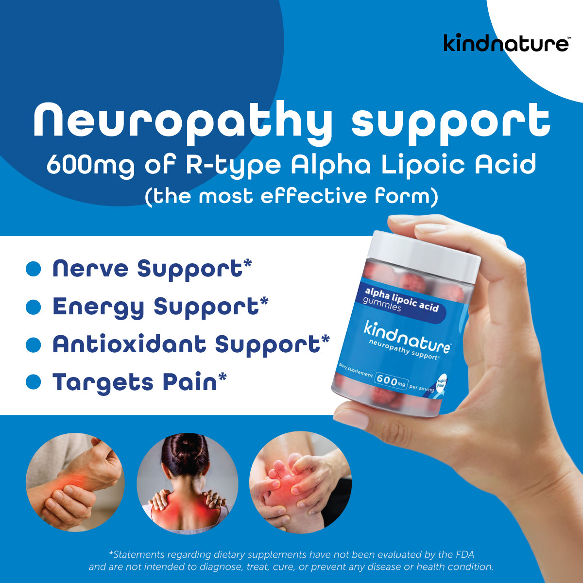 Alpha Lipoic Acid Gummies - Sugar-Free 600 mg ALA Supplement for Antioxidant & Nervous System Support