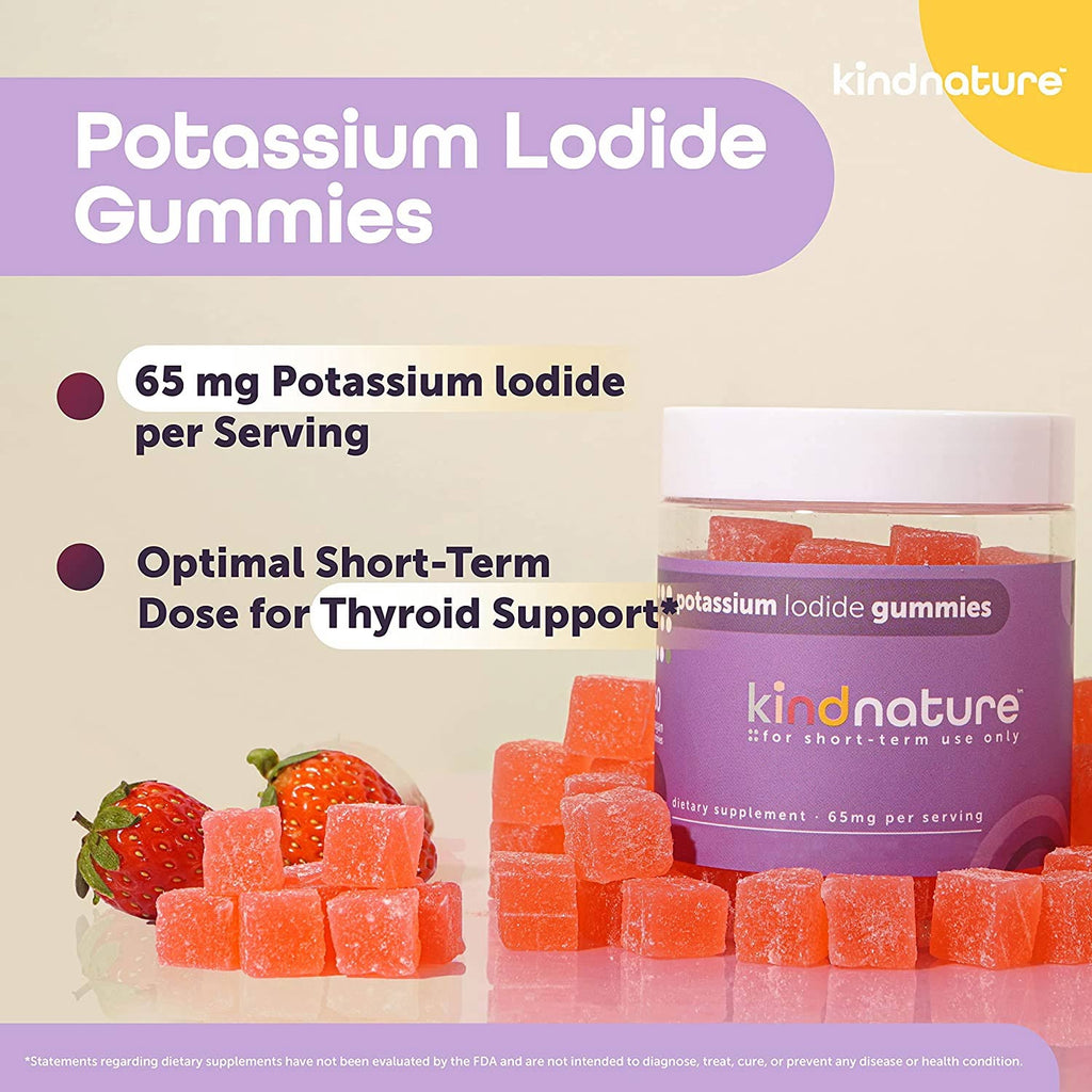 Potassium iodide gummies for emergency preparedness and radiation exposure