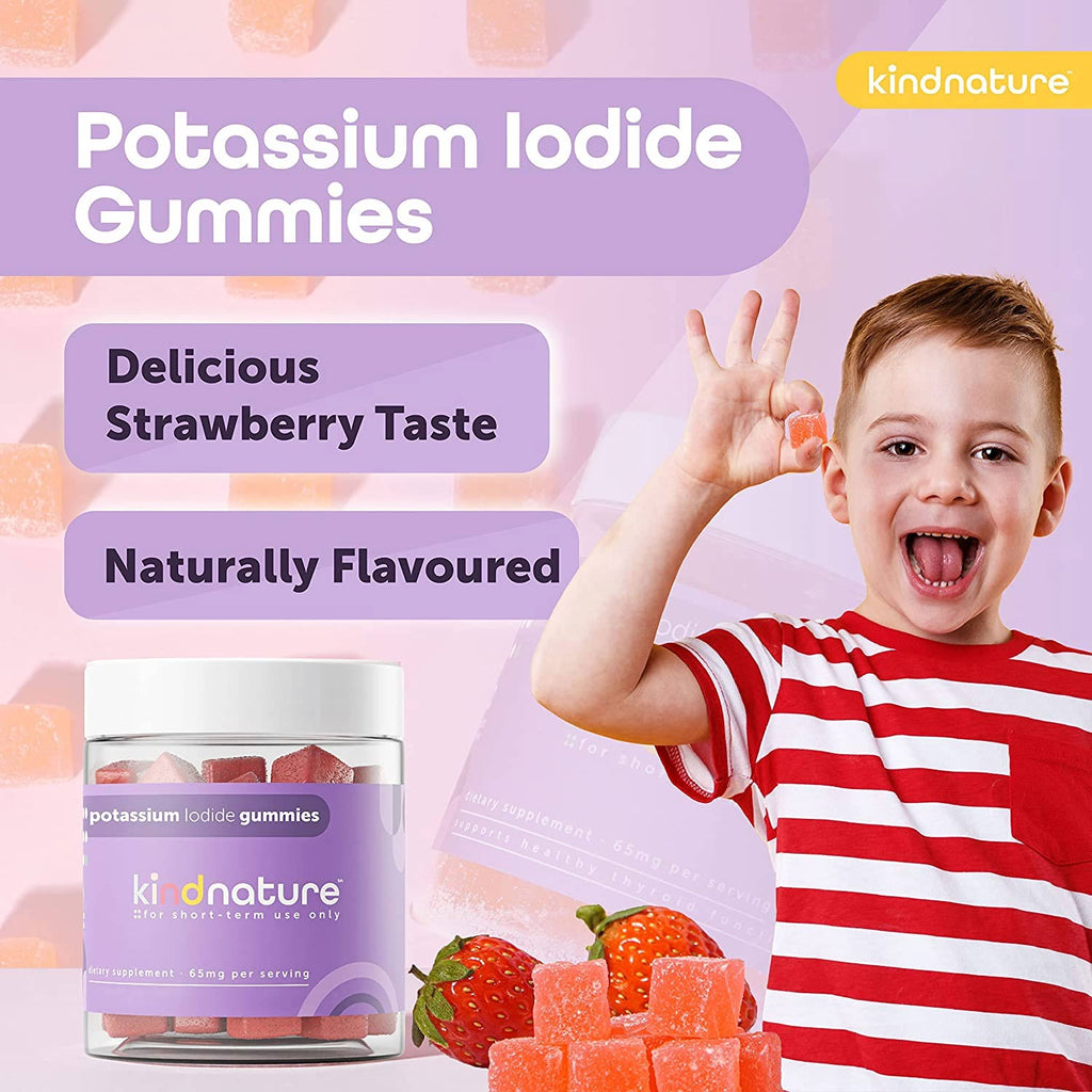 Kind Nature's potassium iodide supplements for thyroid support and radiation protection