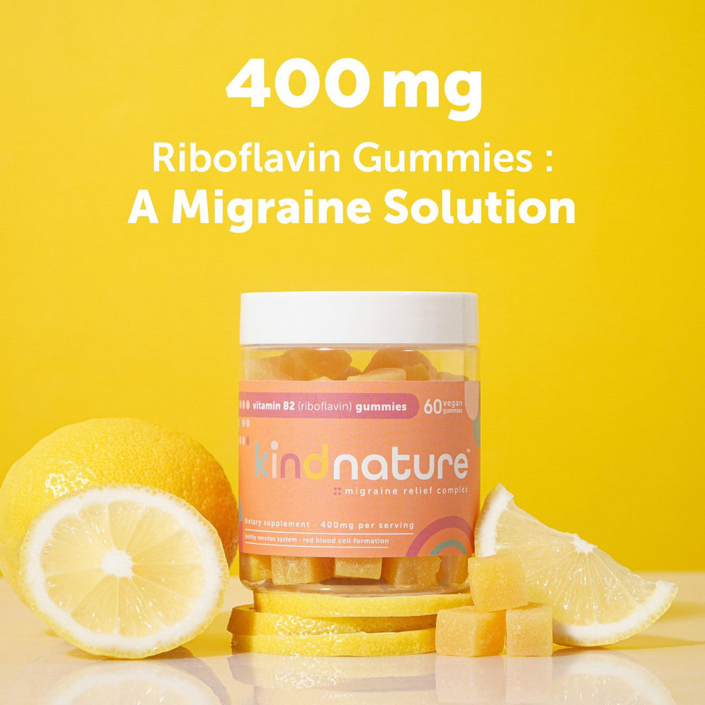 Vitamin B2 Riboflavin 400 mg gummies for nervous system support